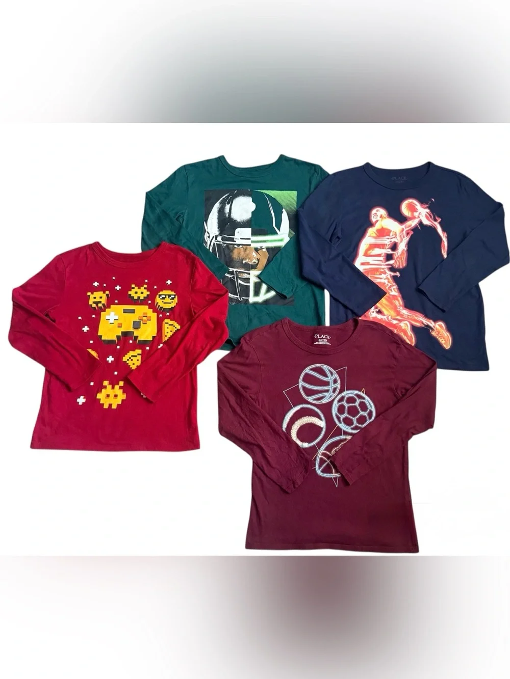 The Children's Place Long Sleeve T-Shirts Bundle Boys (Size 7/8)